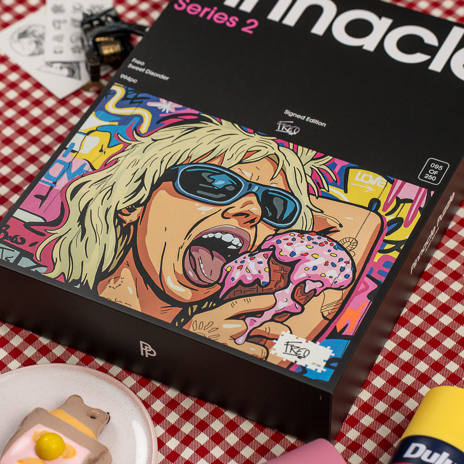 Pinnacle Puzzle Series 2 Sweet Disorder limited-edition puzzle box featuring artwork by Freo